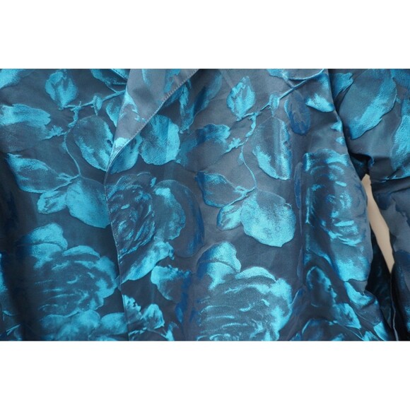Caroline Rose NWT Navy & Turquoise Floral Jacquard Artsy Jacket Plus Size 3X - Picture 6 of 12